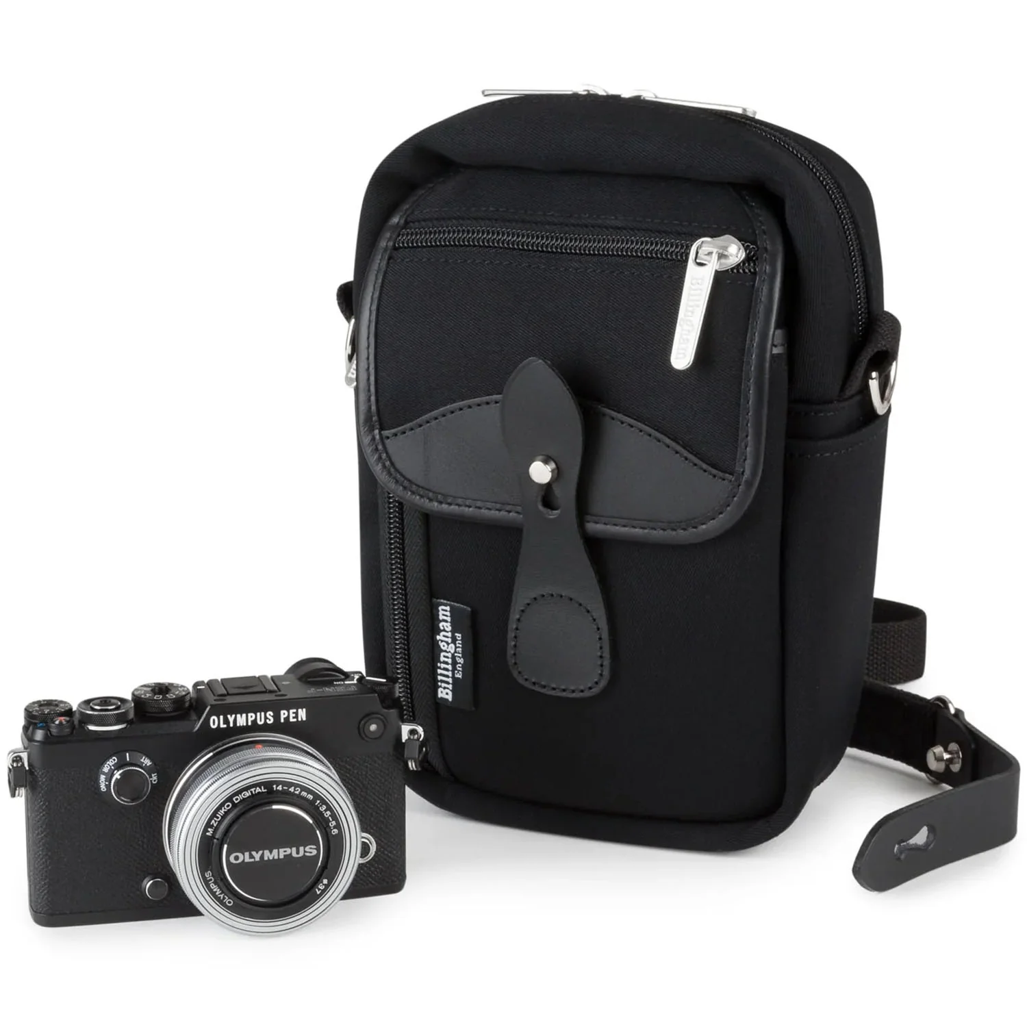 Billingham Airline Stowaway Black Canvas / Black Leather - Image 3