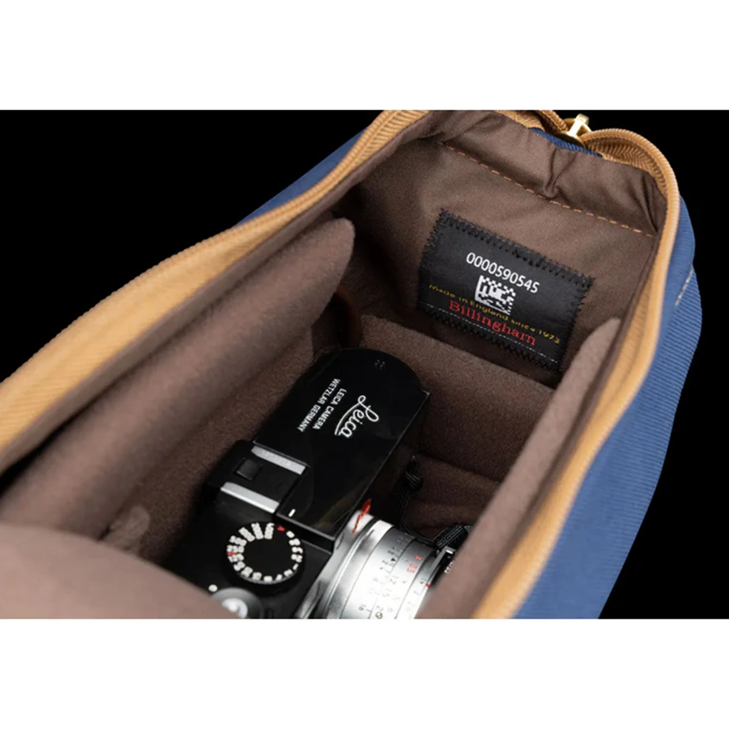Billingham Capsule 1 Navy Fibrenyte / Chocolate Leather - Image 5