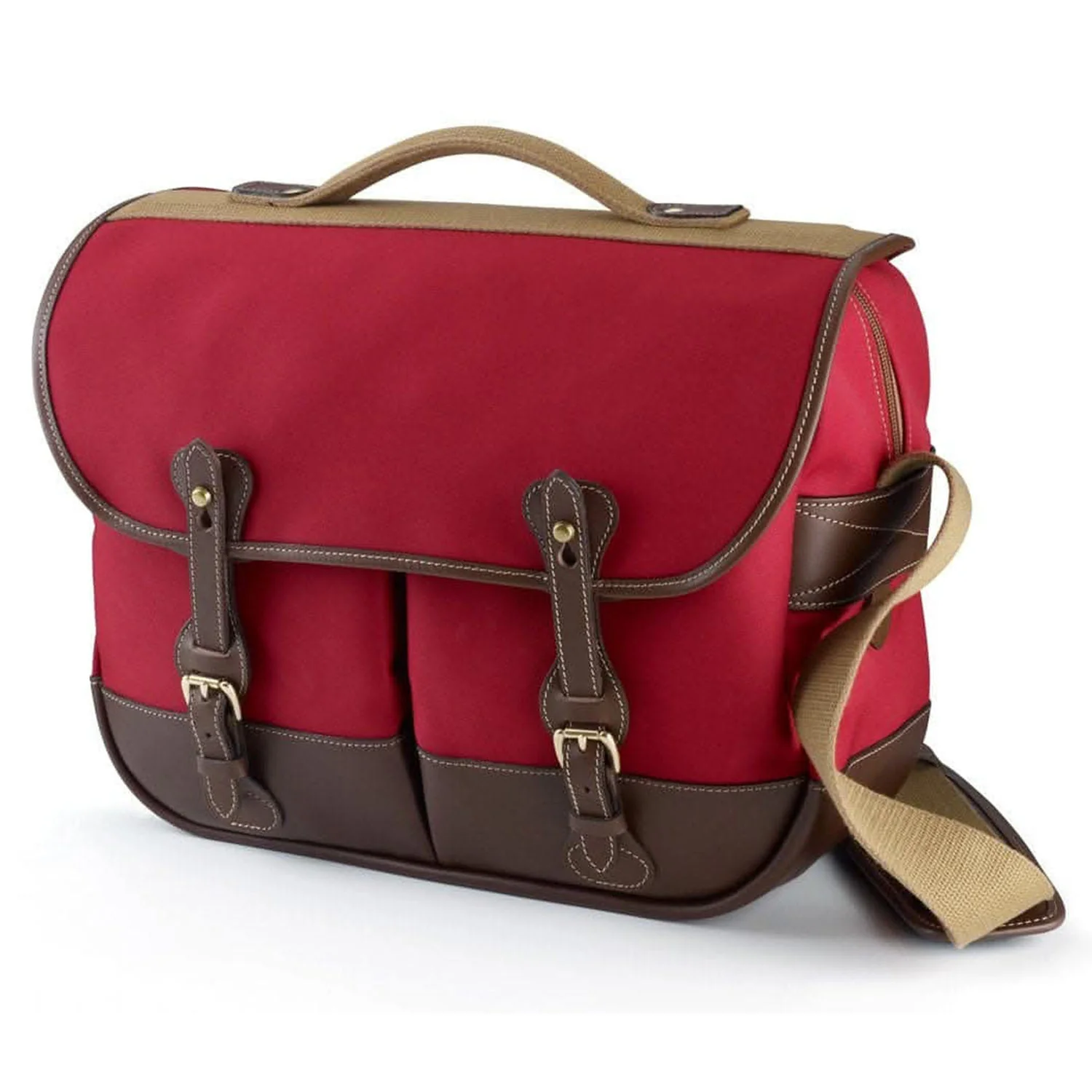 Billingham Eventer Burgundy Canvas / Chocolate Leather