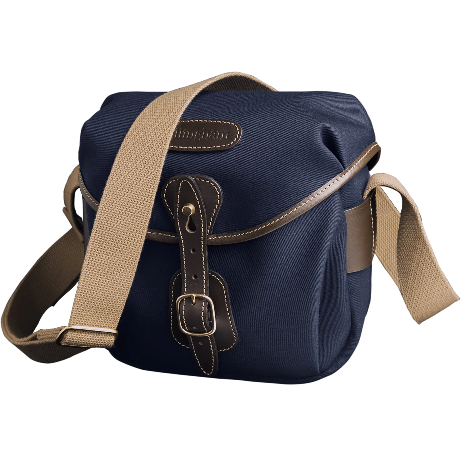 Billingham Hadley Digital Navy Fibrenyte / Chocolate Leather