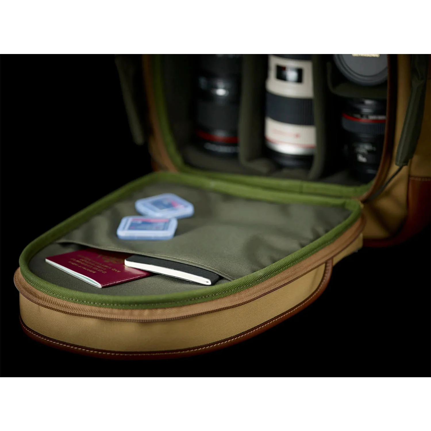 Billingham Rucksack 25 Navy Canvas / Chocolate Leather - Image 8