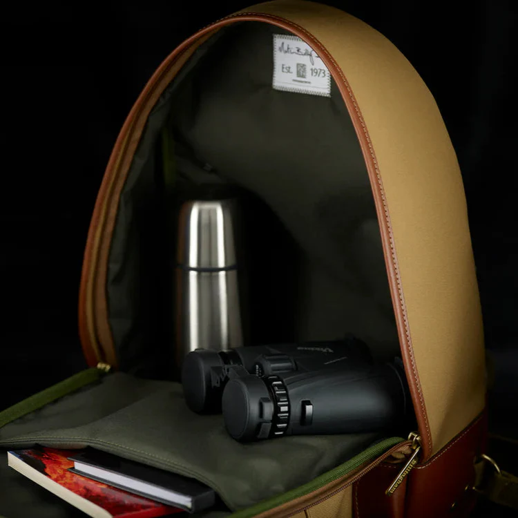 Billingham Rucksack 35 Sage Fibrenyte / Chocolate Leather - Image 3