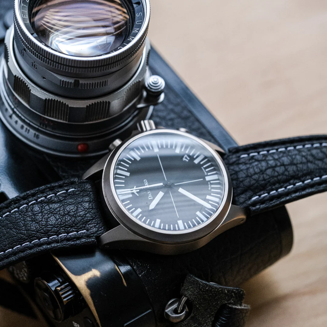 Damasko DC72 - Matte - Leather Strap w/ Double Stiching Pin Buckle - Image 6
