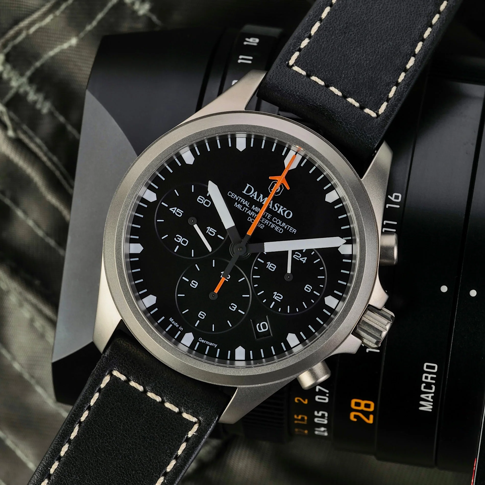 Damasko DC76/2 Chronograph on Black Leather Strap