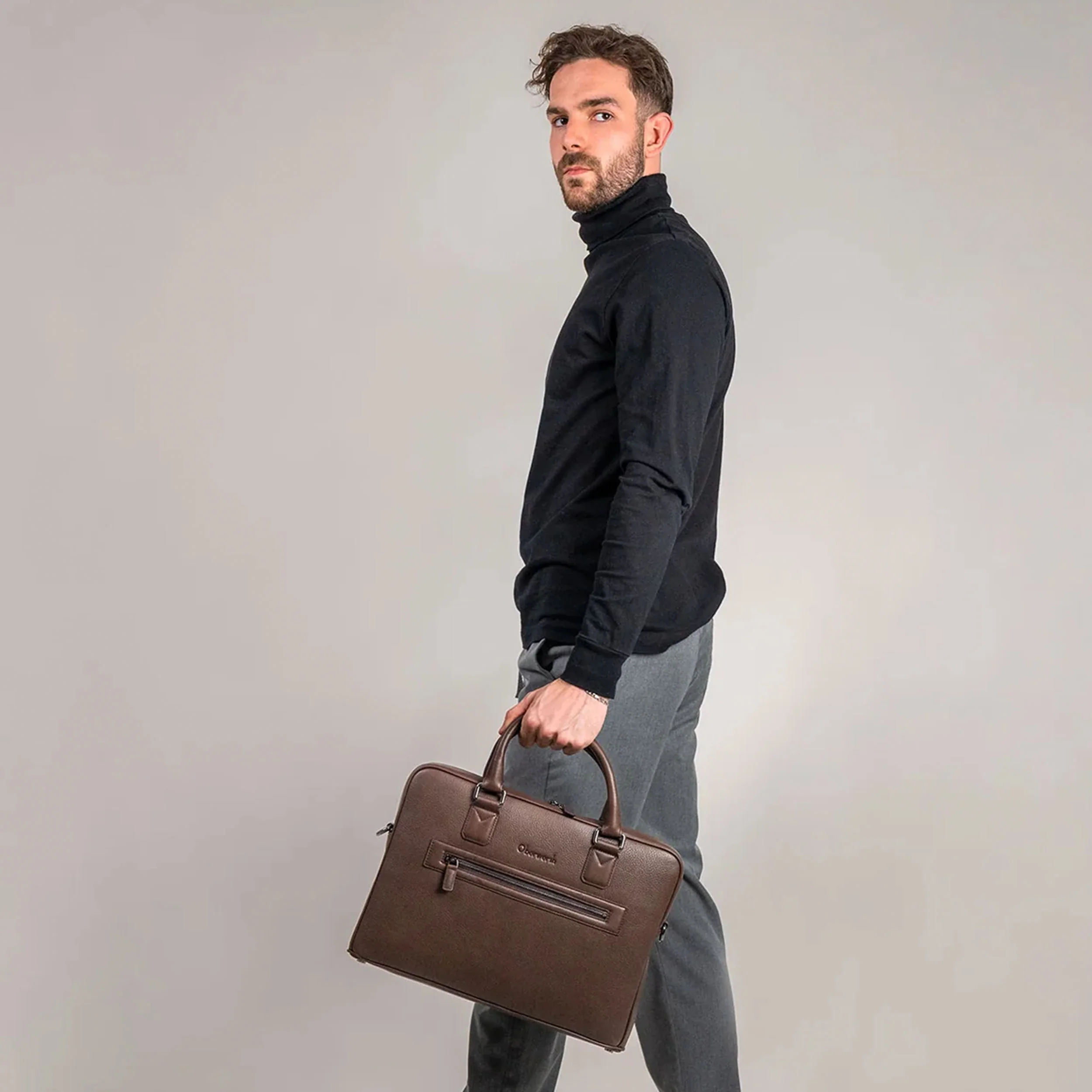Oberwerth  Warren 1Z Soft Laptop Bag - Navy Blue - Image 9