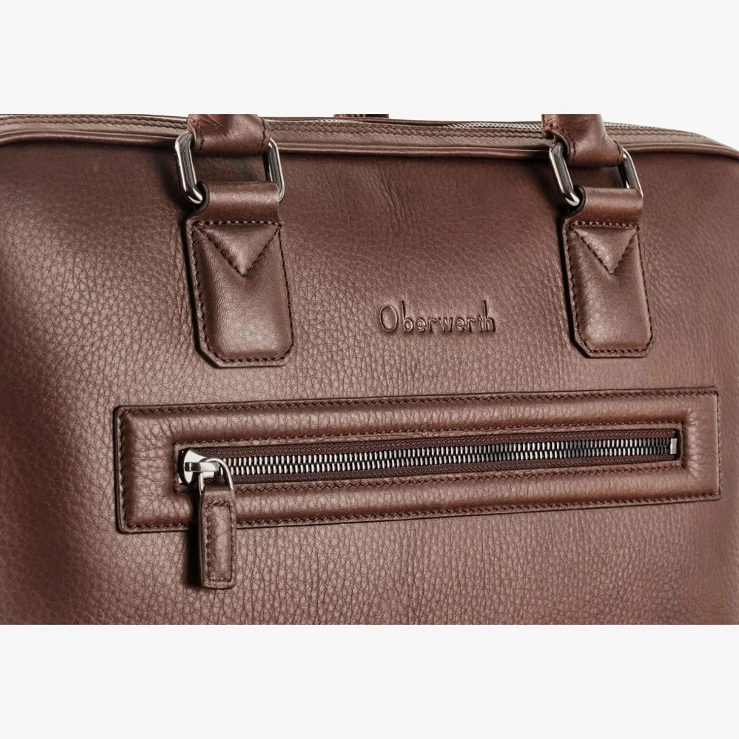 Oberwerth  Warren 1Z Soft Laptop Bag - Dark Brown - Image 7