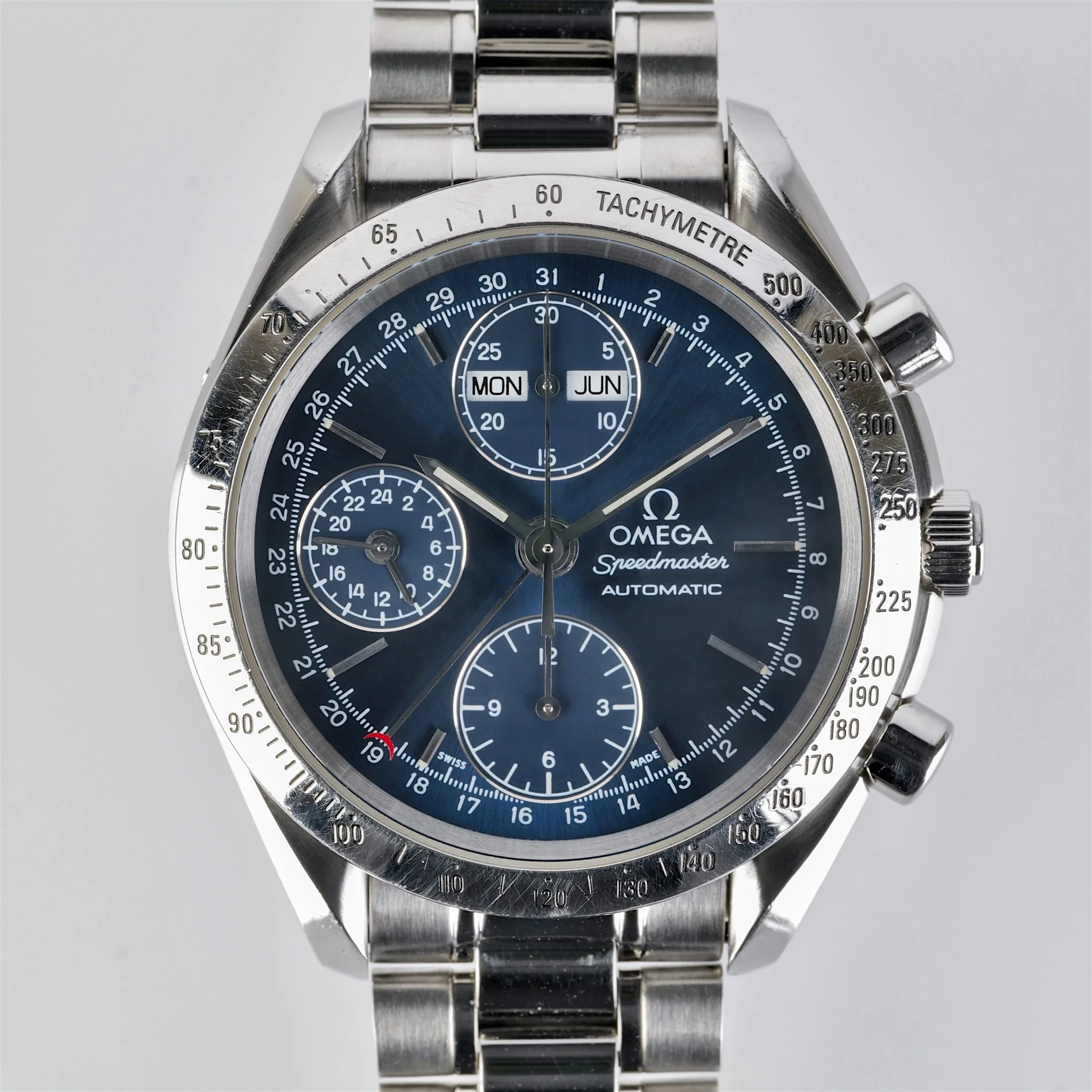 Omega Speedmaster Triple Date Blue Automatic Chronograph Ref 3521.80.00 56010736