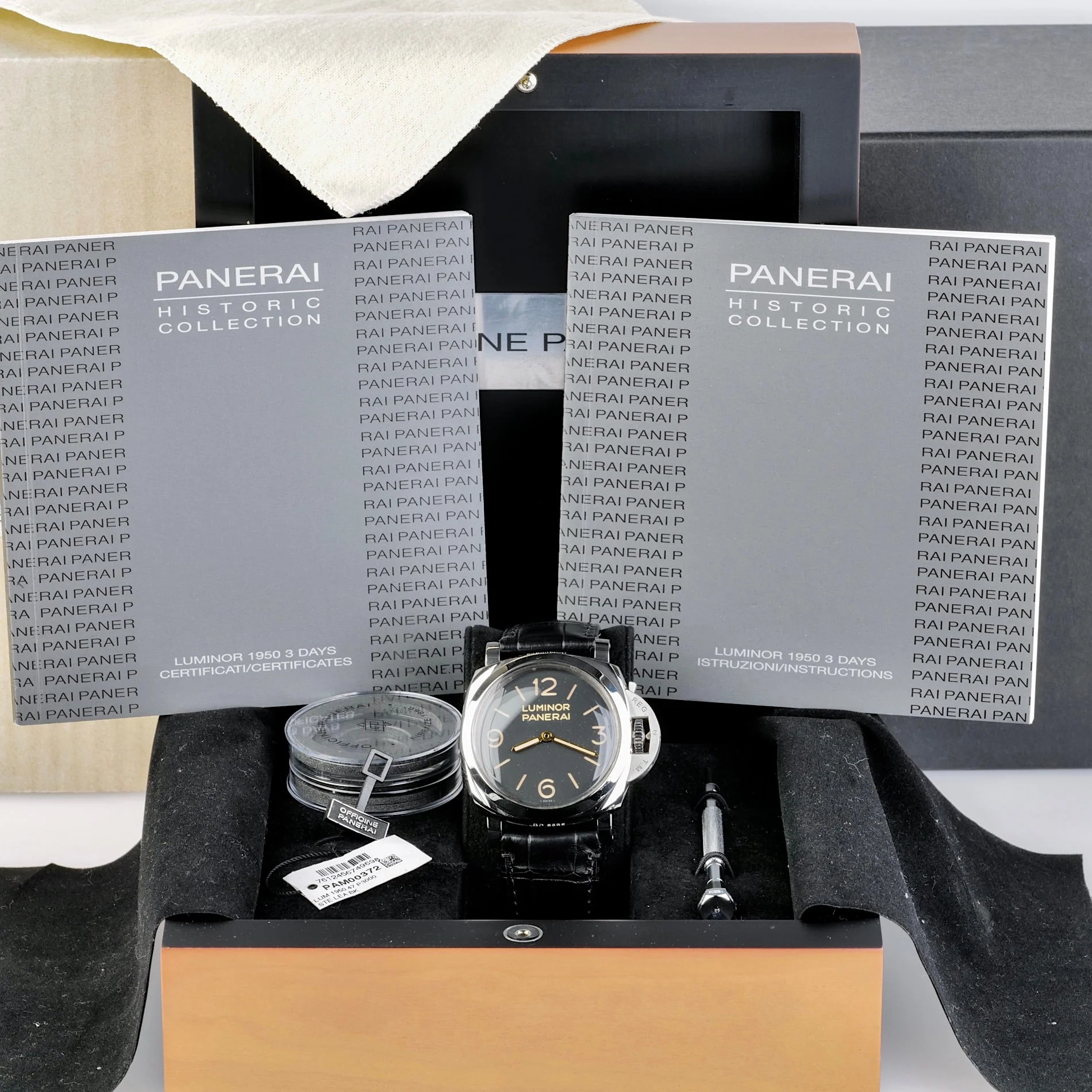 Panerai Luminor 1950 3 Days PAM 372, Boxed P1866/3000 - Image 4